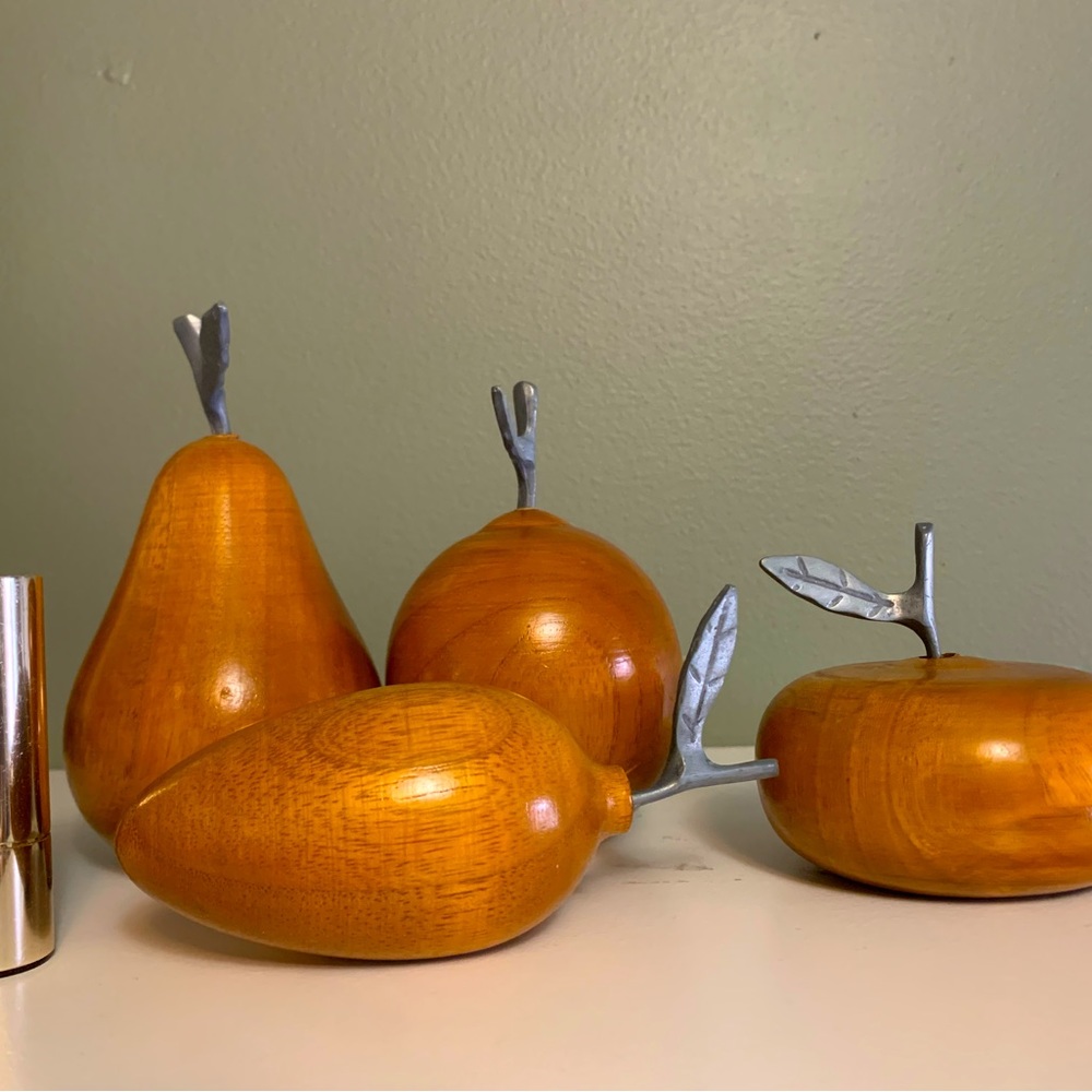 Wooden fruits decor hand made truly unique!
